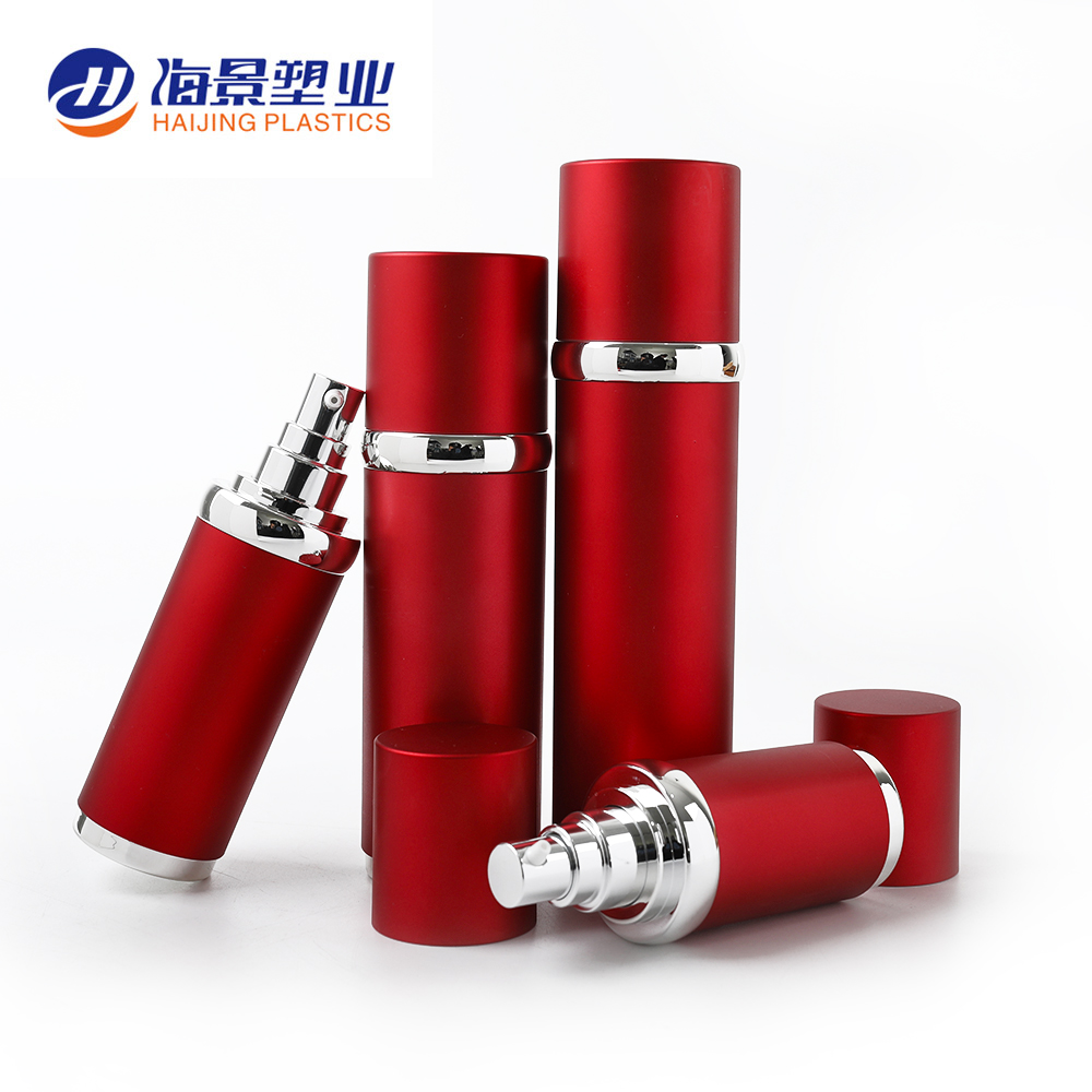 free cosmetics sample luxury acrylic cosmetic container red color cream jar skincare bottle set
