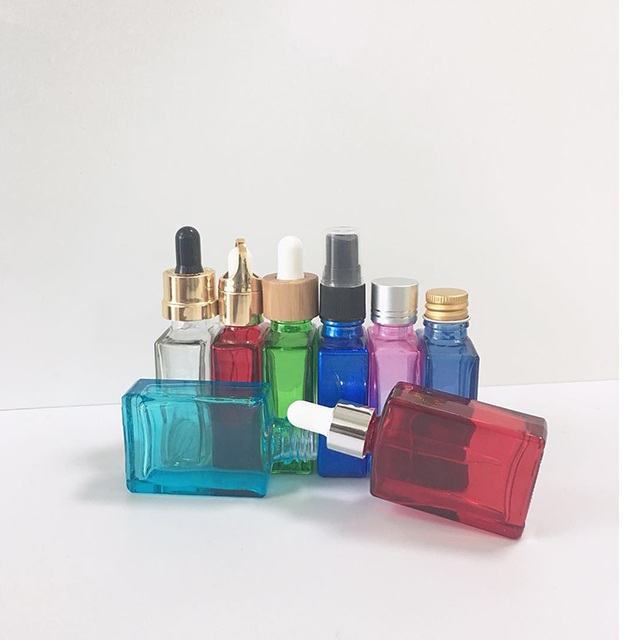 free sample bottle15ml 30ml rectangle glass dropper bottle for e liquid square cosmetics perfume glass bottle