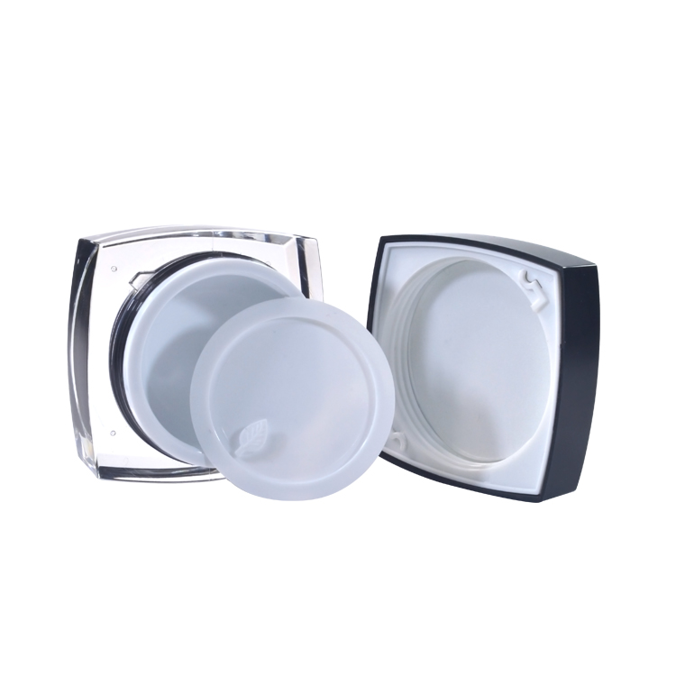 free sample cosmetic packaging 5g 10g 15g 20g 30g 50g black white acrylic plastic cream jar
