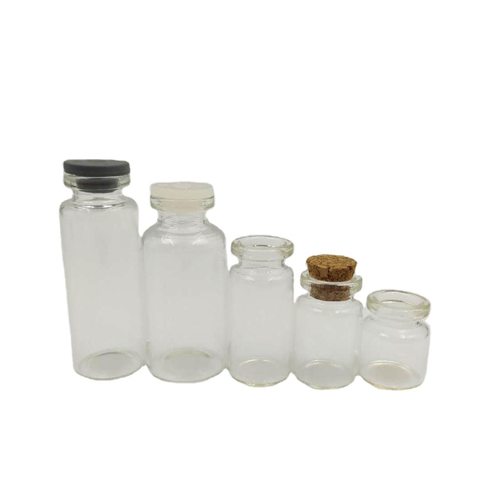 free sample fast delivery 10ml amber clear small glass medicine bottle with rubber stopper