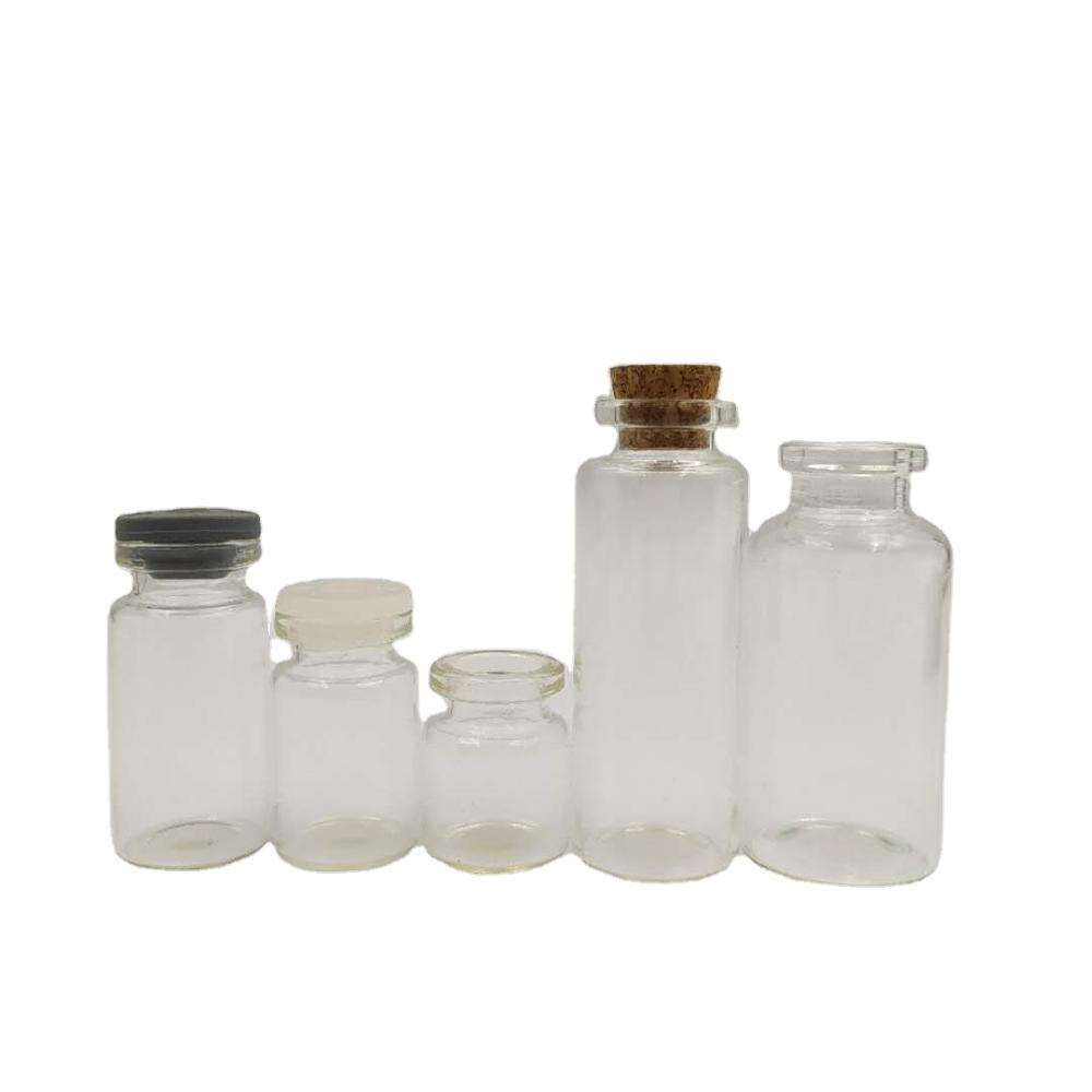 free sample fast delivery 10ml amber clear small glass medicine bottle with rubber stopper
