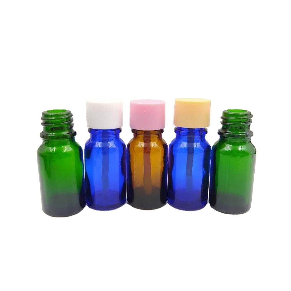 free sample fast delivery green glass essential oil 10ml bottle with accessories