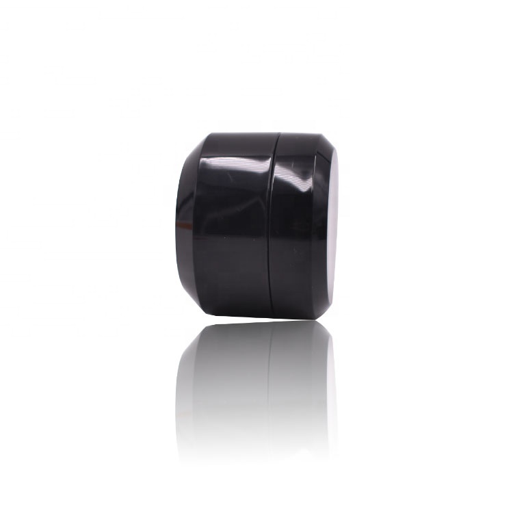 free sample good quality double wall pp jar black cream jar cosmetic package 15g 20g 30g plastic jar black
