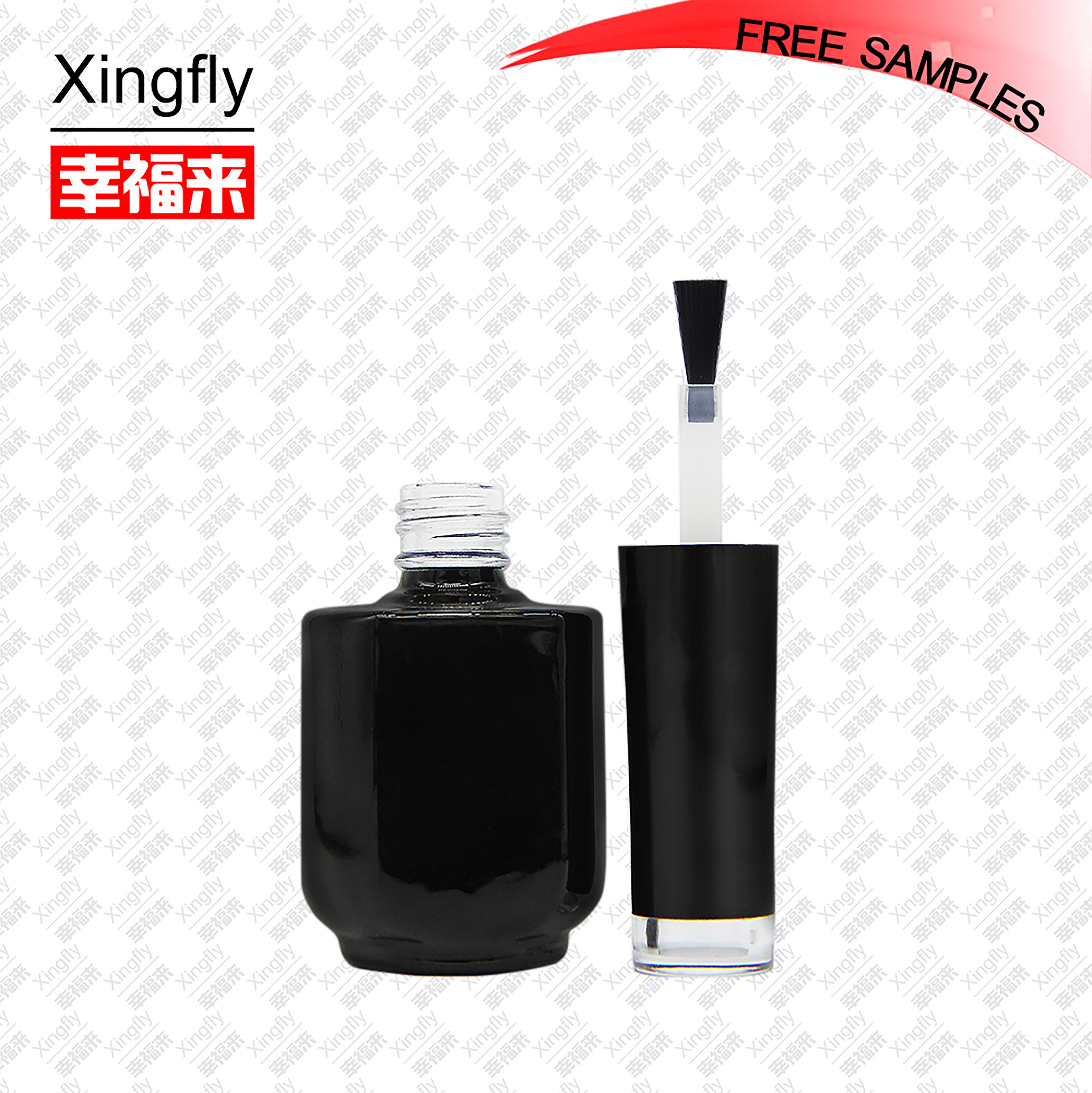 free sample hot stamping 12ML Square Glass Nail Gel Polish Bottle empty nail polish bottle