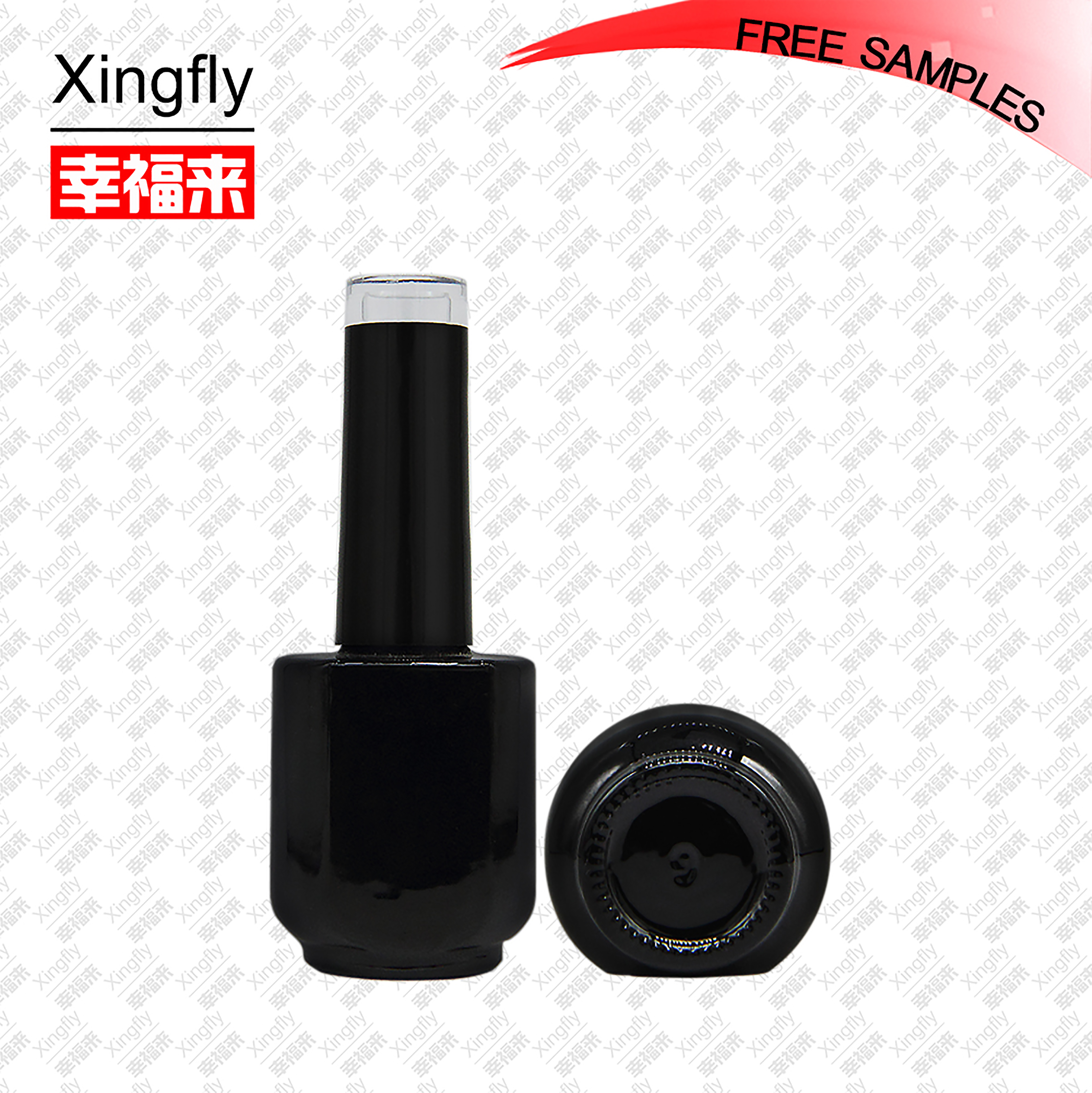 free sample hot stamping 12ML Square Glass Nail Gel Polish Bottle empty nail polish bottle