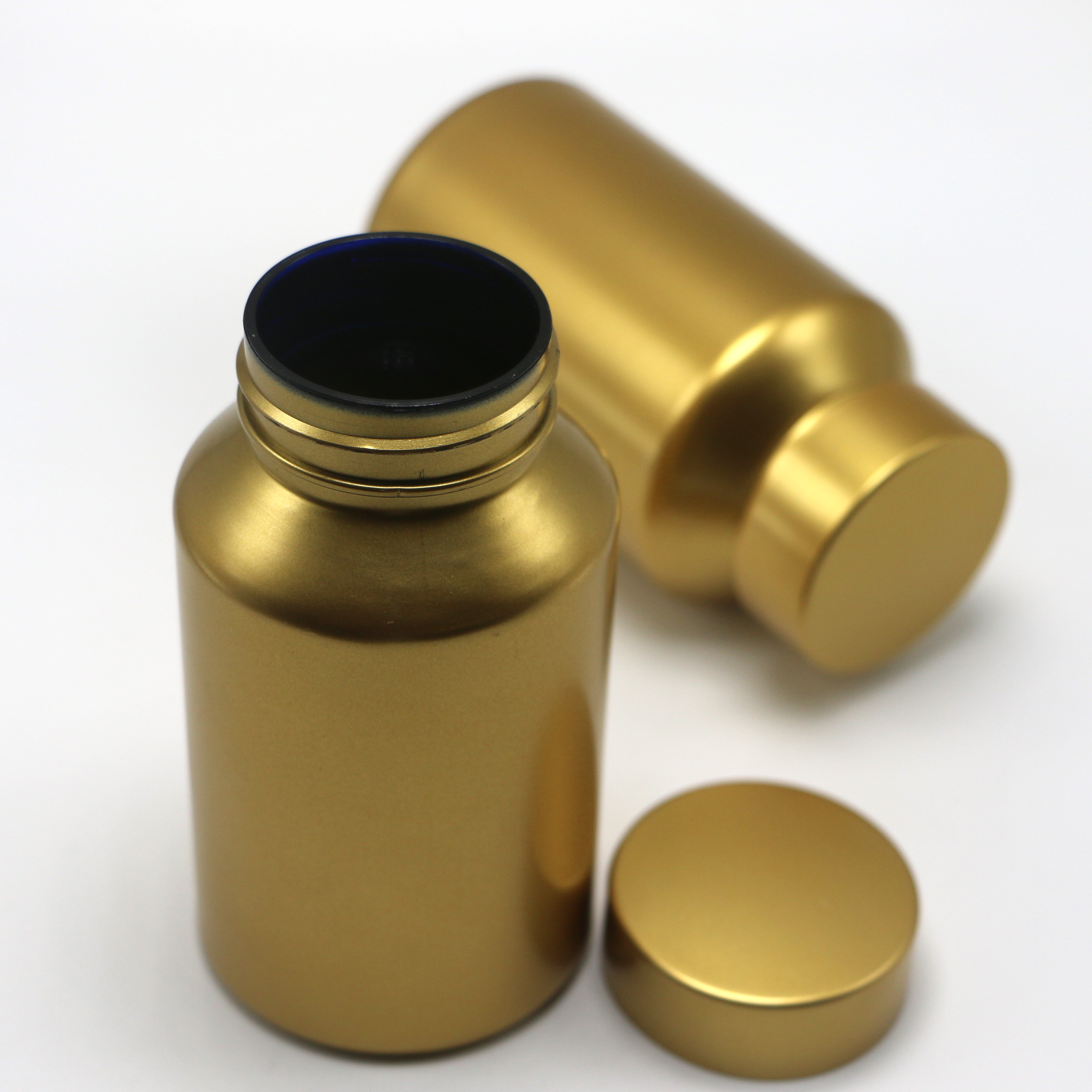 free sample new design 150ML PET high quality supplement capsule tablet pill bottle with various caps custom sticker