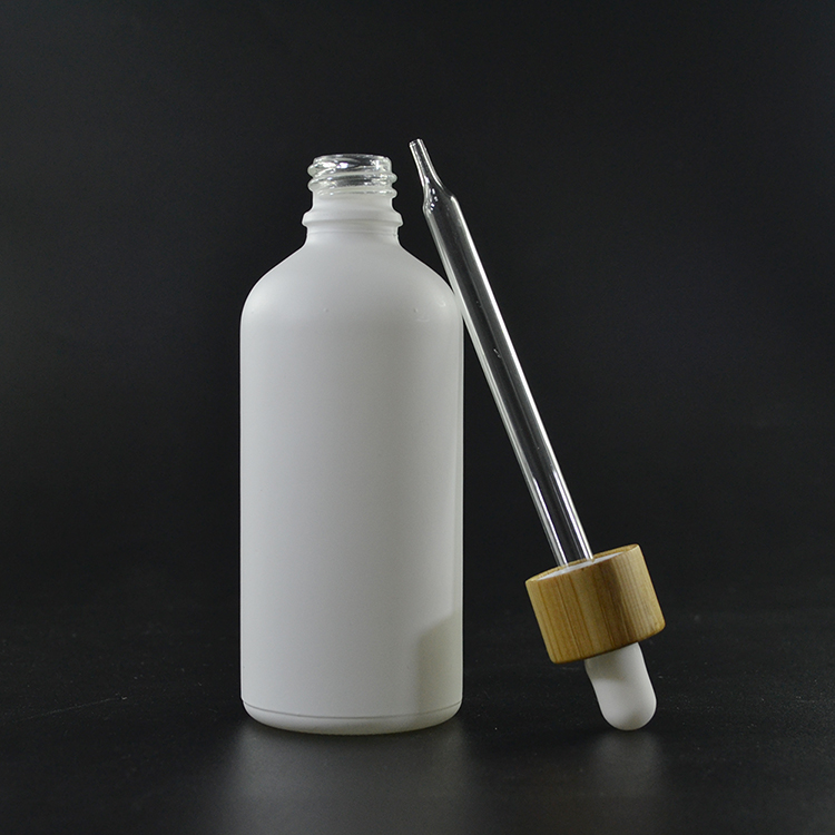 free sample opaque matte white essential oil bottle bamboo cap dropper bottle 5ml 10ml 15ml 20ml 30ml 50ml 60ml 100ml 120ml