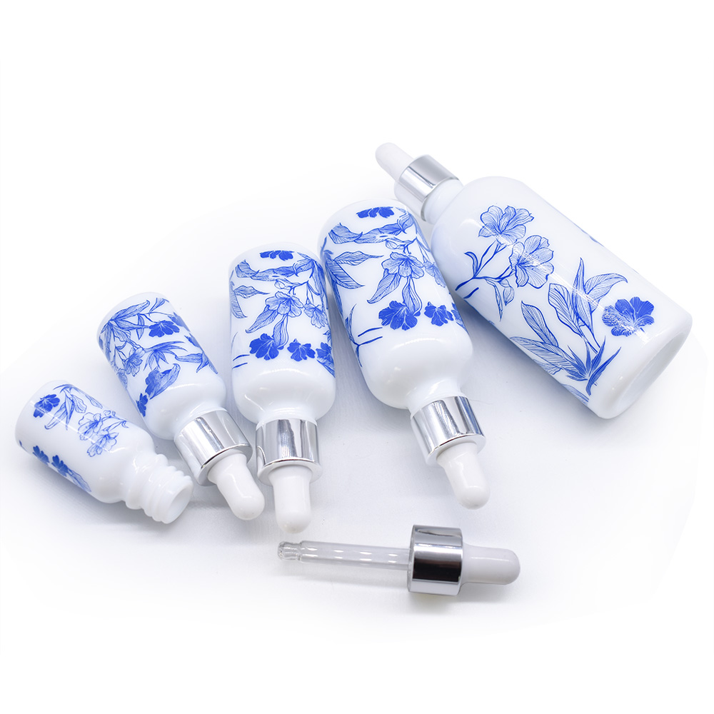 free samples 30ml 50ml 100ml white glass dropper bottle porcelain bottles