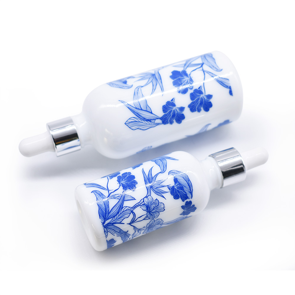 free samples 30ml 50ml 100ml white glass dropper bottle porcelain bottles