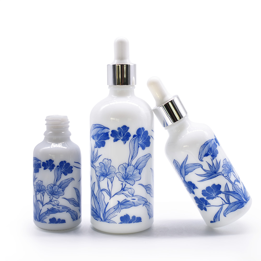 free samples 30ml 50ml 100ml white glass dropper bottle porcelain bottles