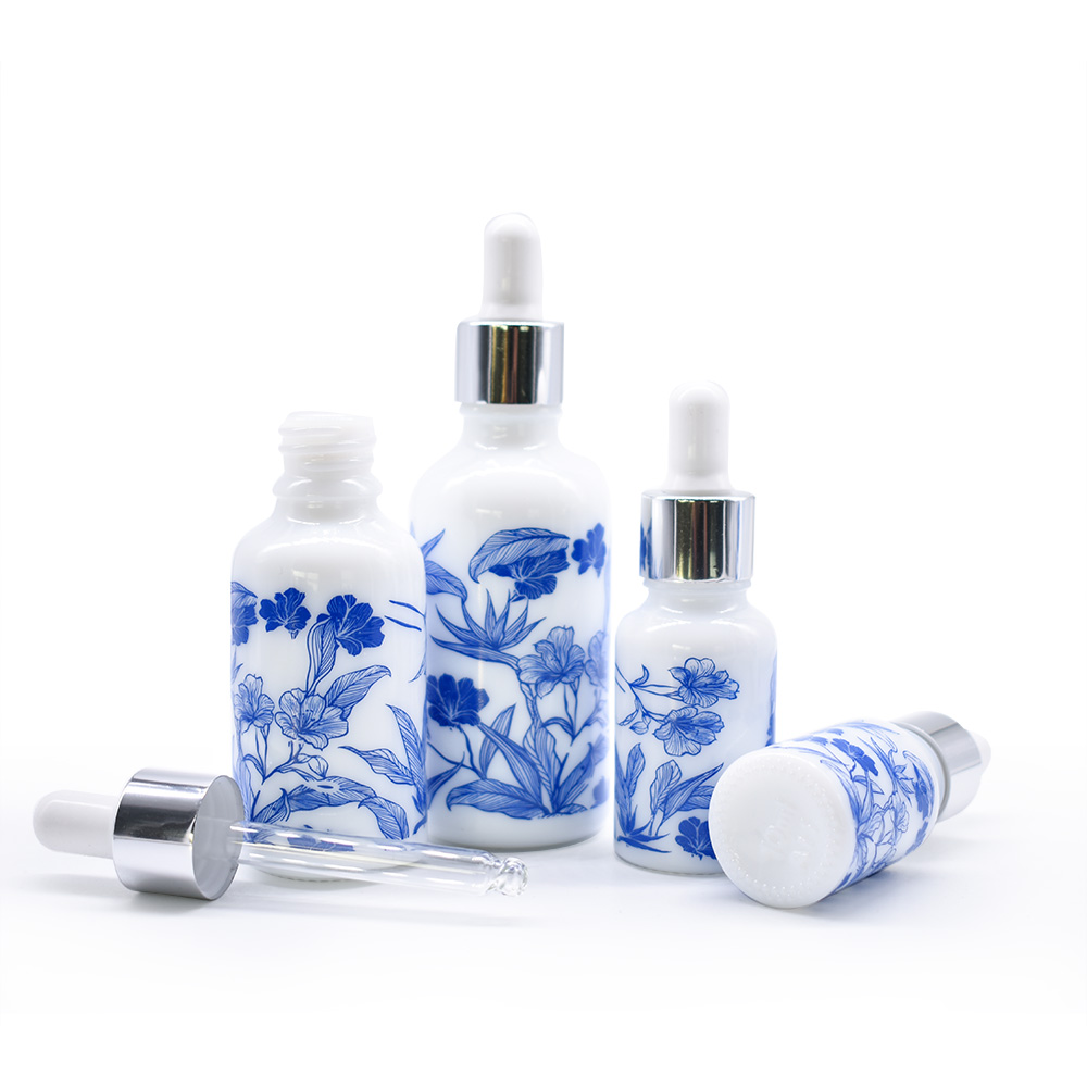 free samples 30ml 50ml 100ml white glass dropper bottle porcelain bottles