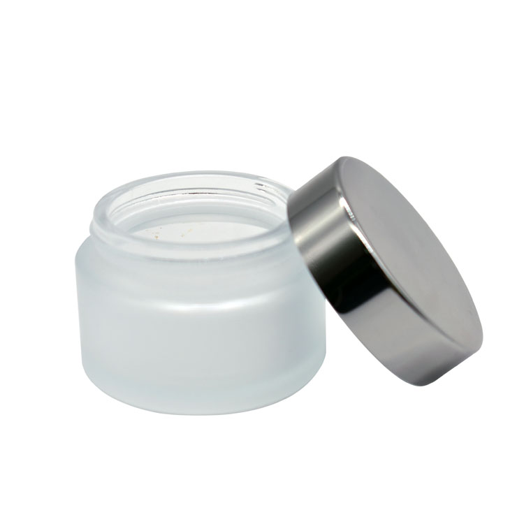 free samples 50g cream glass jar wholesale with alu lid