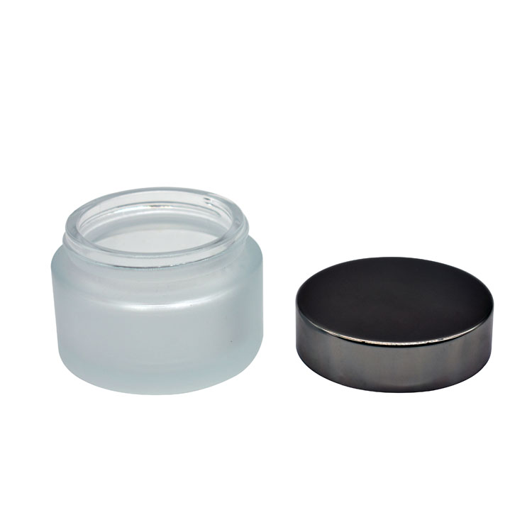 free samples 50g cream glass jar wholesale with alu lid