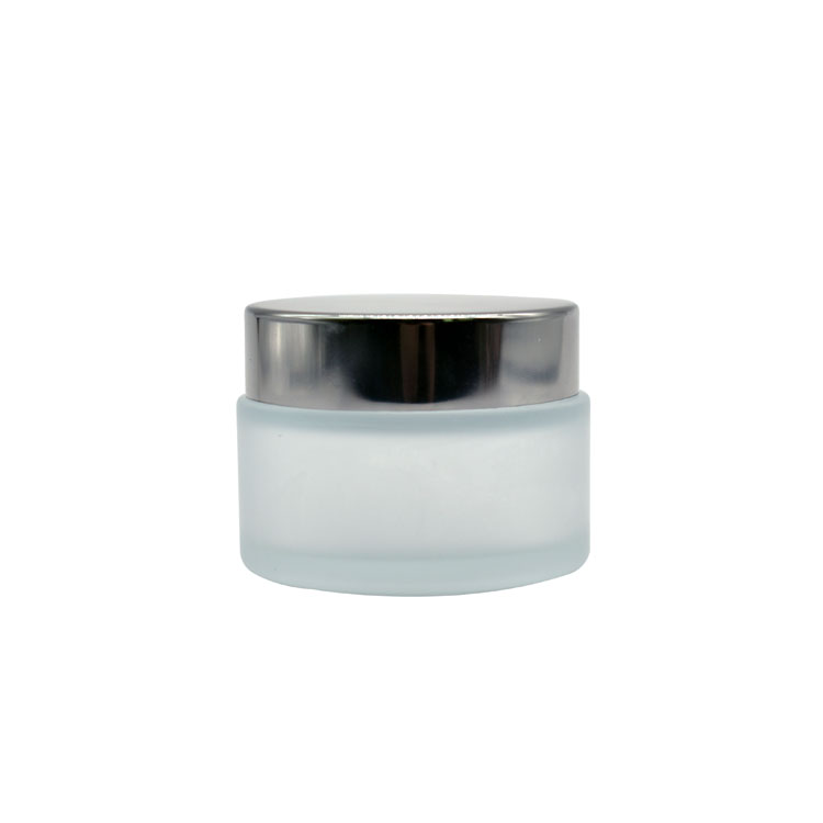 free samples 50g cream glass jar wholesale with alu lid