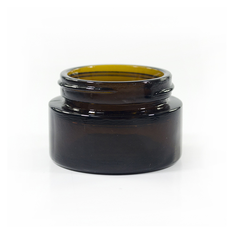 free samples customized luxury glass cosmetic jar amber glass jar wide mouth