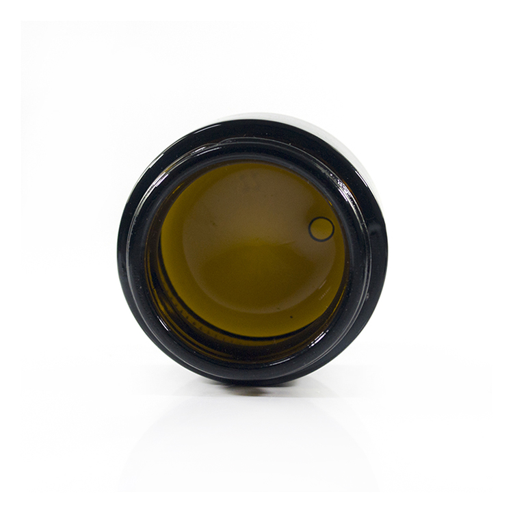free samples customized luxury glass cosmetic jar amber glass jar wide mouth