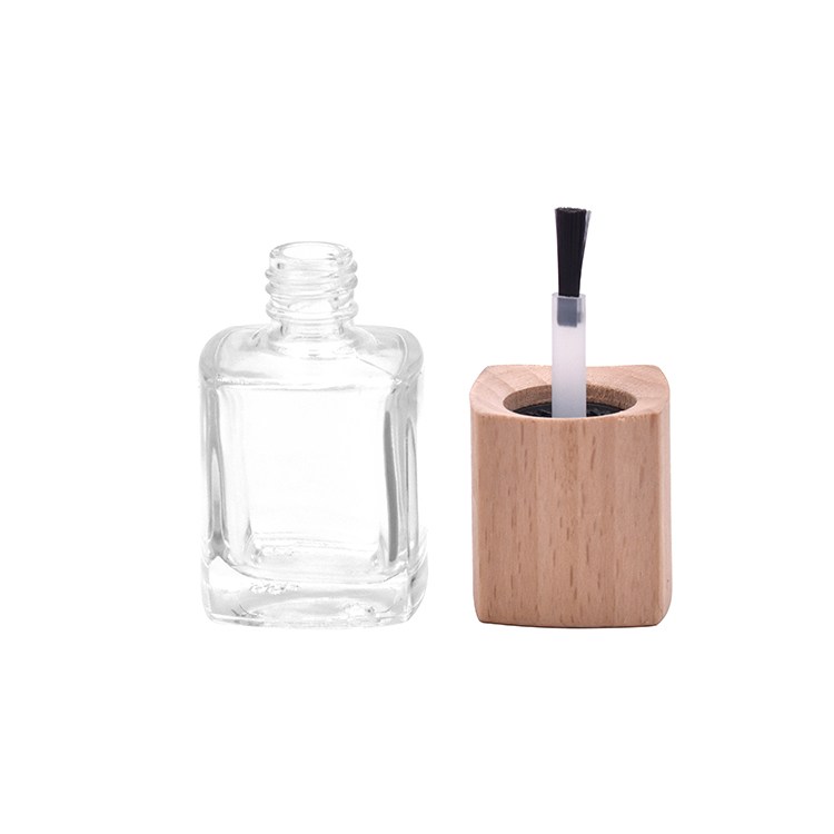 free samples wooden cap nail polish glass bottle with cap brush 0.5oz square empty nail bottles wholesale