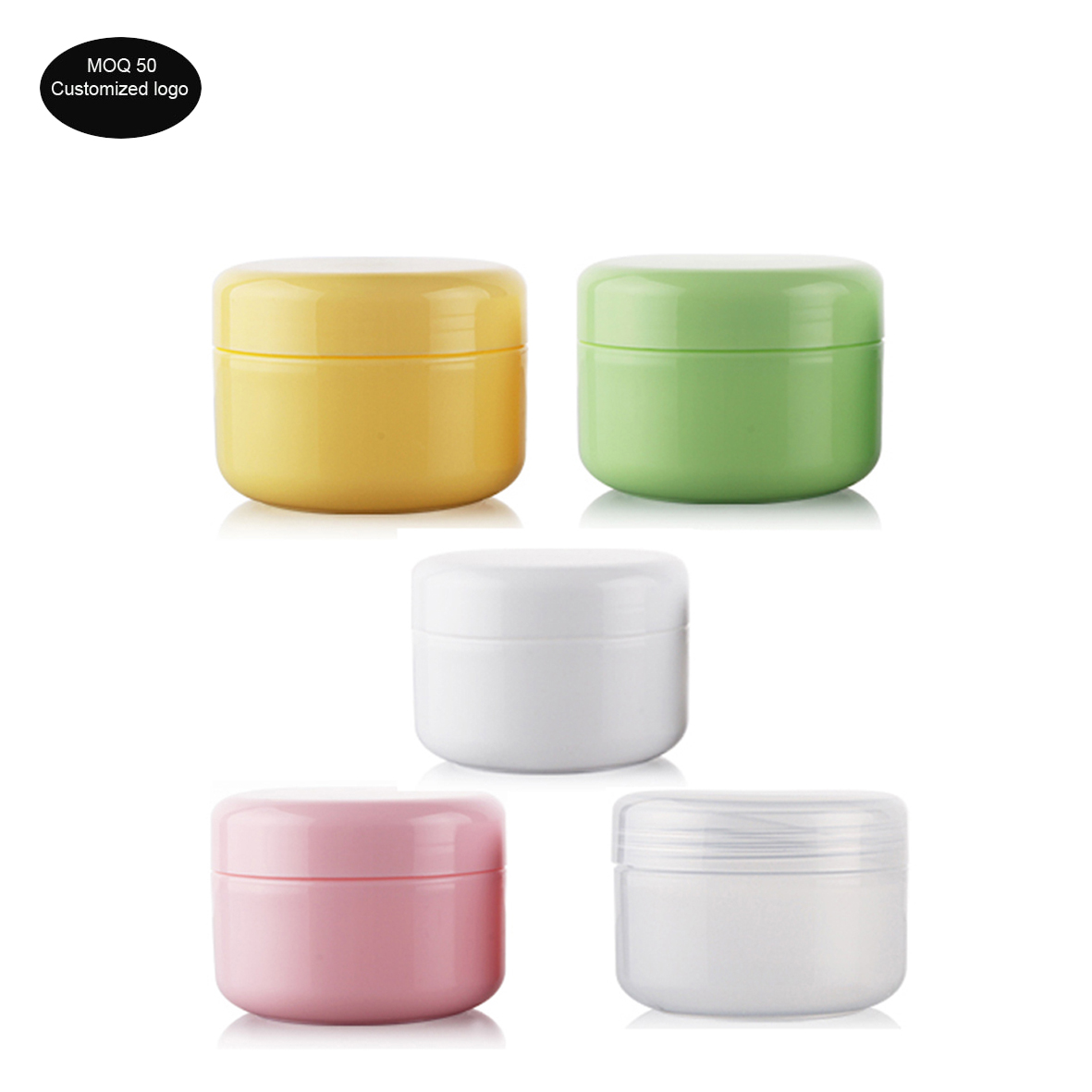 free shipping 10g 20g 30g 50g 100g Colorful Face Cream Jars Pot Travel Plastic Empty Cute Cosmetic Sample Containers