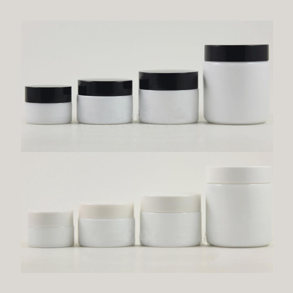free shipping 15g 30g 50g 100g original all white ceramics jade glass cosmetic containers cream jar eye for cosmetic packaging