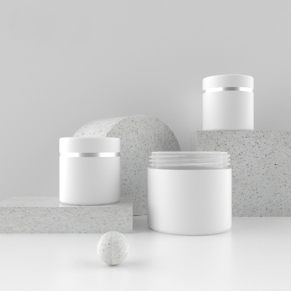 free shipping 30g 50g 100g Double layer cream jar,cosmetic jar,plastic jar Empty Cosmetic Containers with silver line cosmetic