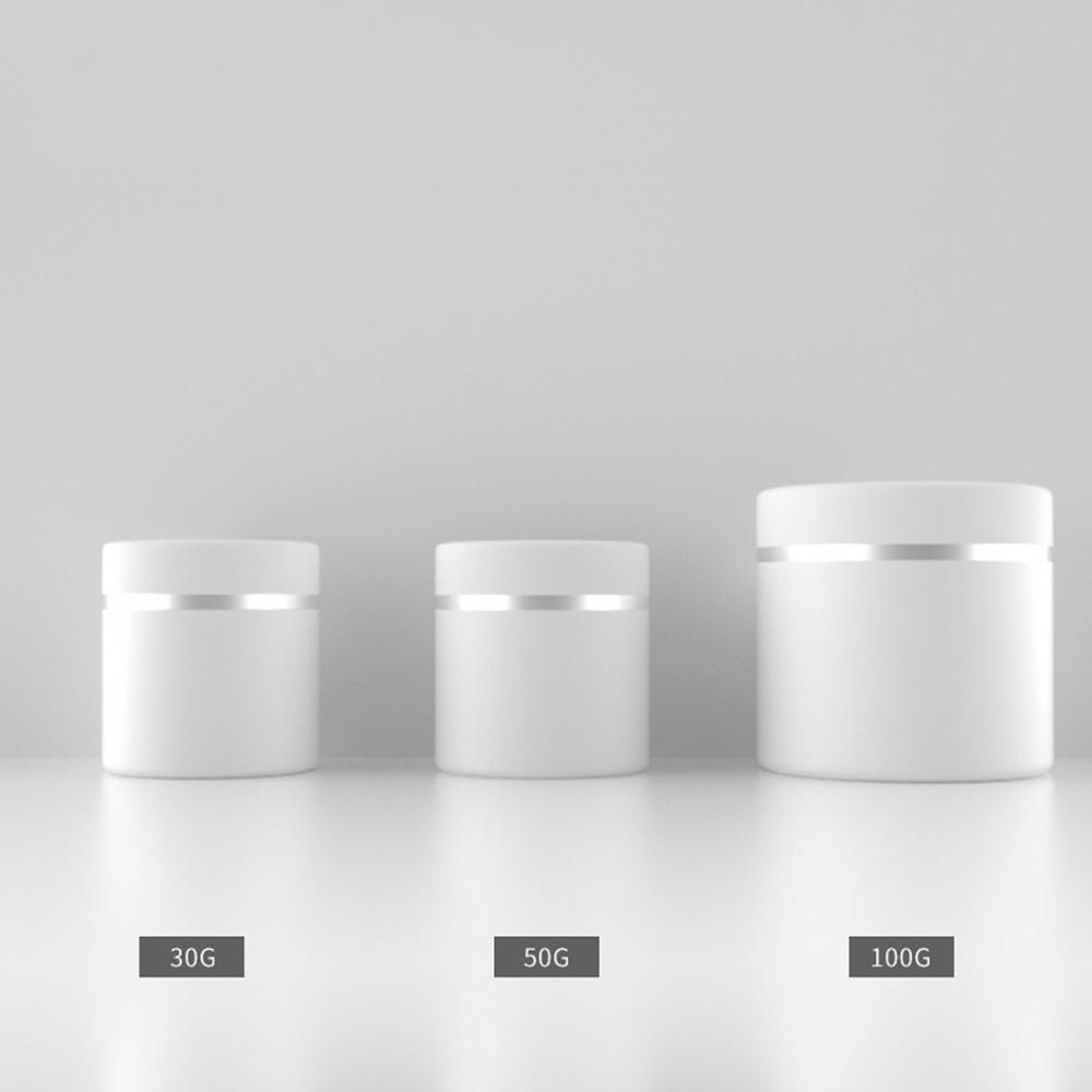 free shipping 30g 50g 100g Double layer cream jar,cosmetic jar,plastic jar Empty Cosmetic Containers with silver line cosmetic