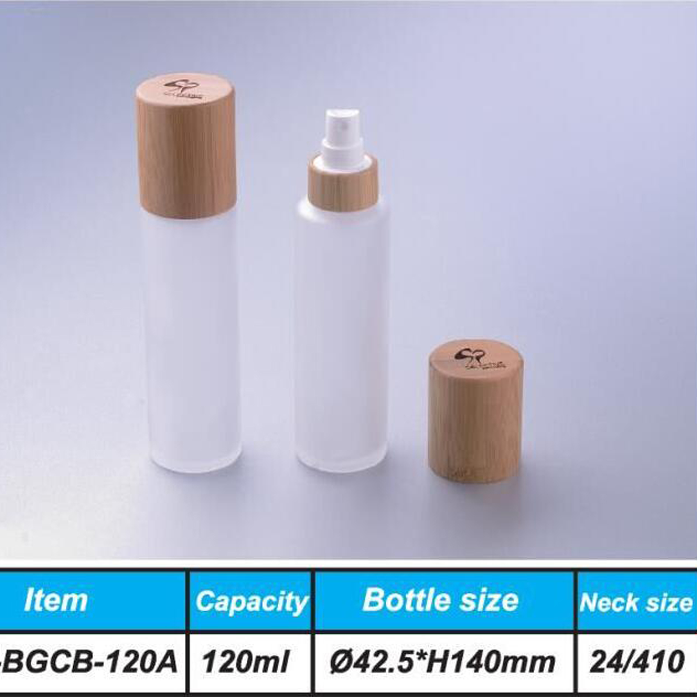 free shipping 30ml 50ml 100ml 120ml Frost Glass Bottle with bamboo Lotion Pump Emulsion Pump Bottles Empty Cosmetic Packaging