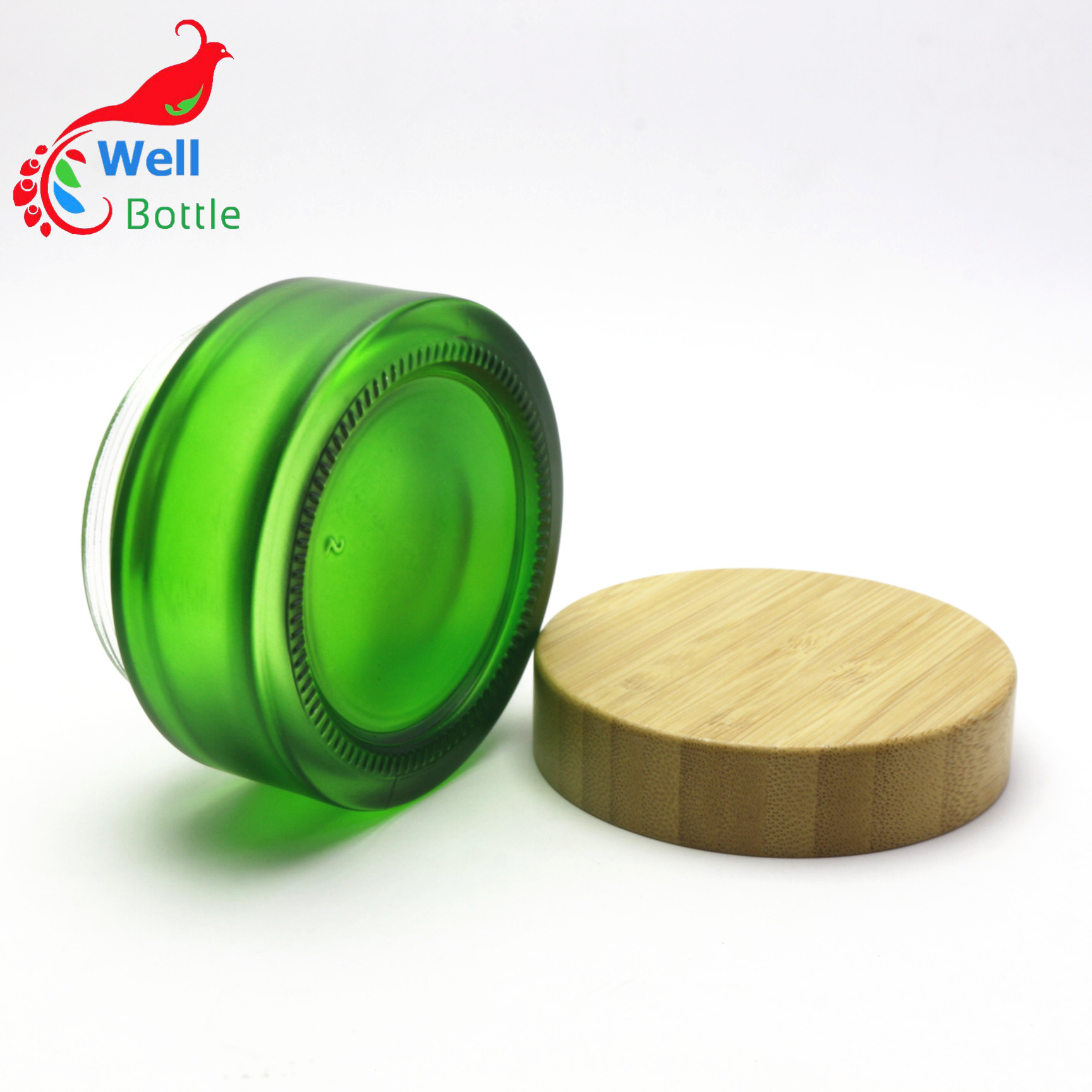 friendly ecological bamboo lid glass skin care packaging BJ-156R