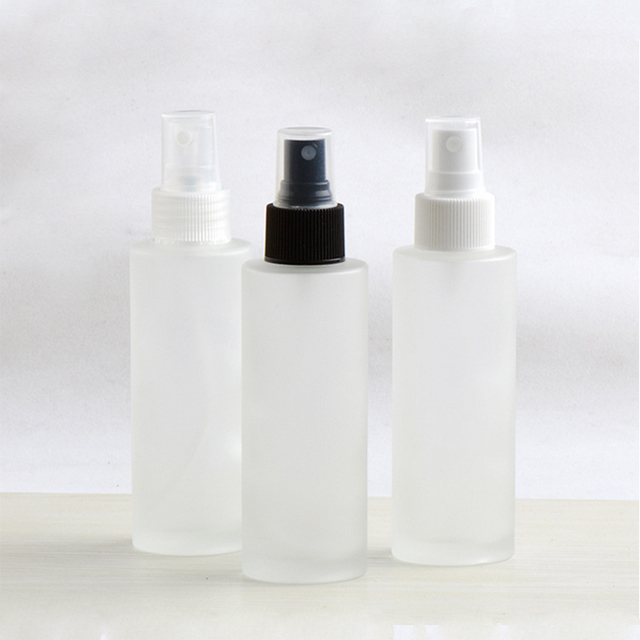 frost glass perfume spray bottle with plastic cap 2.8oz 85ml