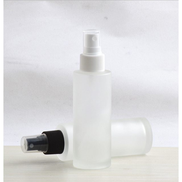 frost glass perfume spray bottle with plastic cap 2.8oz 85ml