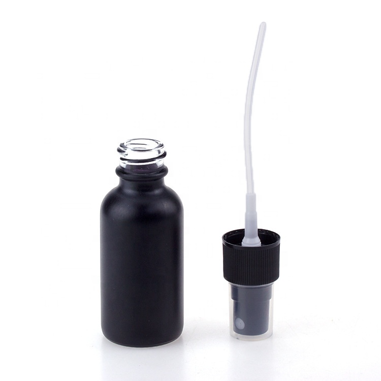 frost glass serum bottle white black cosmetic bottle essential oil bottle with spray