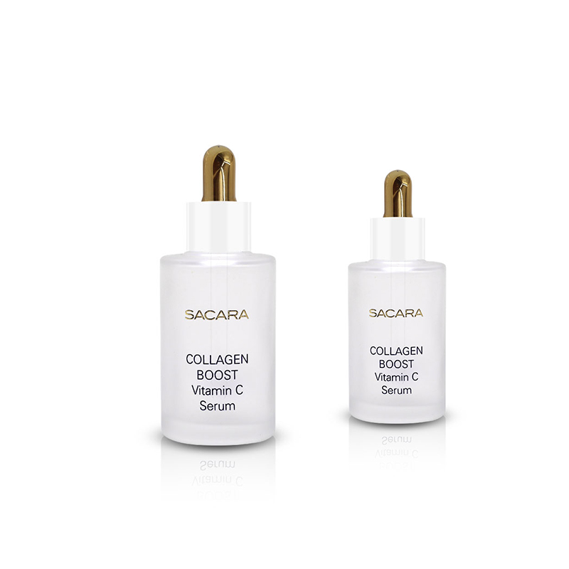 frosted 1 oz 1oz 30 ml 30ml flat shoulder cylinder glass dropper bottle for serum essential oil