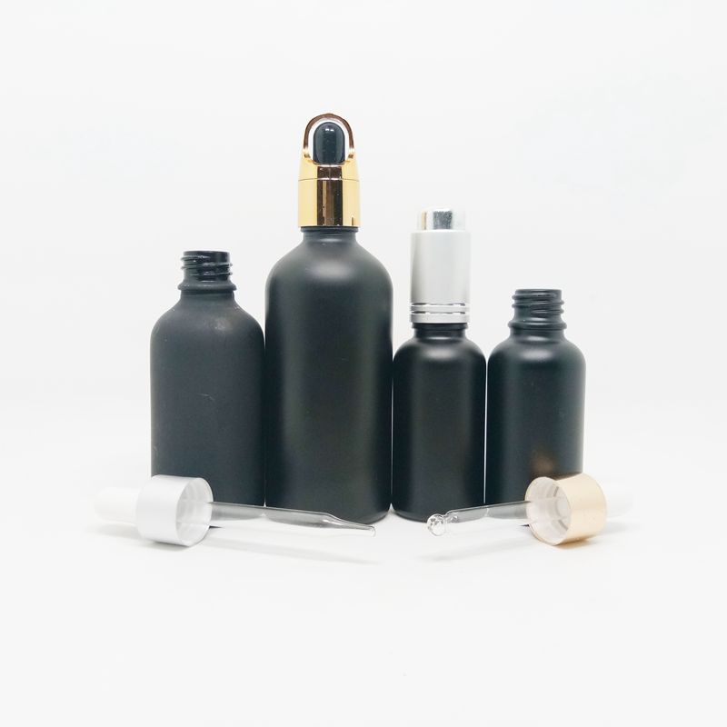 frosted 100ml dropper lid glass face serum packaging bottle for body oil