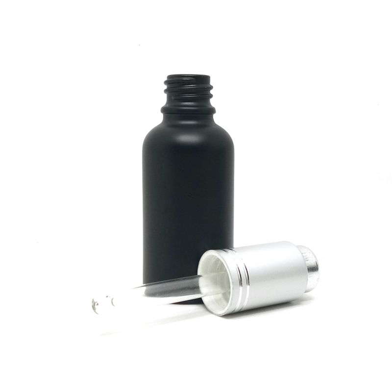 frosted 100ml dropper lid glass face serum packaging bottle for body oil