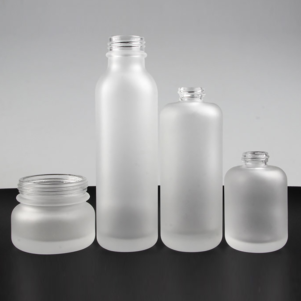frosted 50g glass mason jar, wood grain lid cosmetic packaging glass bottles 1.7oz