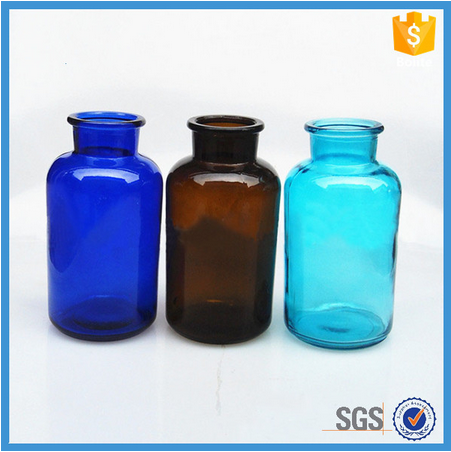 frosted amber candle glass jar Apothecary / Reagent Glass bottle