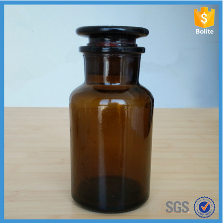 frosted amber candle glass jar Apothecary / Reagent Glass bottle