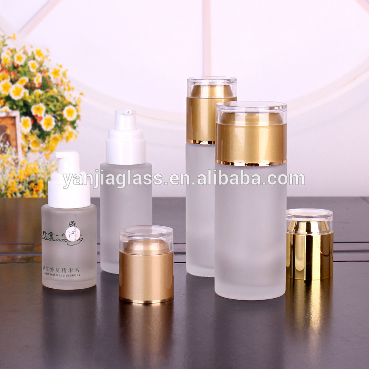 frosted bottle cosmetic for lotion/serum 100ml/60ml with pump lids