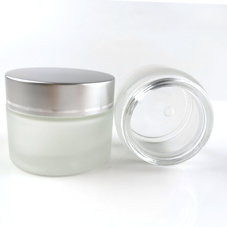 frosted clear glass jar for sale 4oz glass jars with lid  for cosmetic 60g 100g 120g