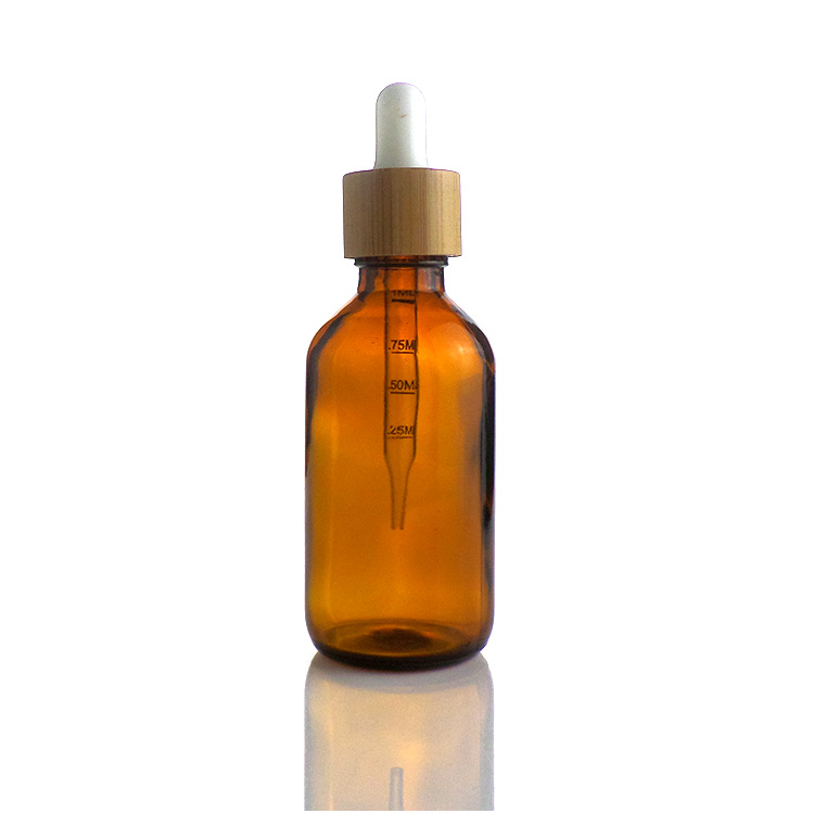 frosted clear yellow black glass boston round bottles 30ml with glass dropper