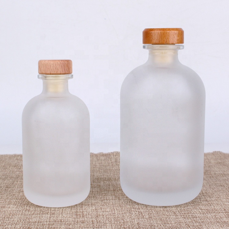 frosted cork lid thick bottom glass boston bottle 500ml