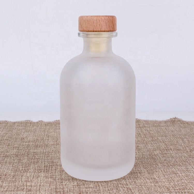 frosted cork lid thick bottom glass boston bottle 500ml