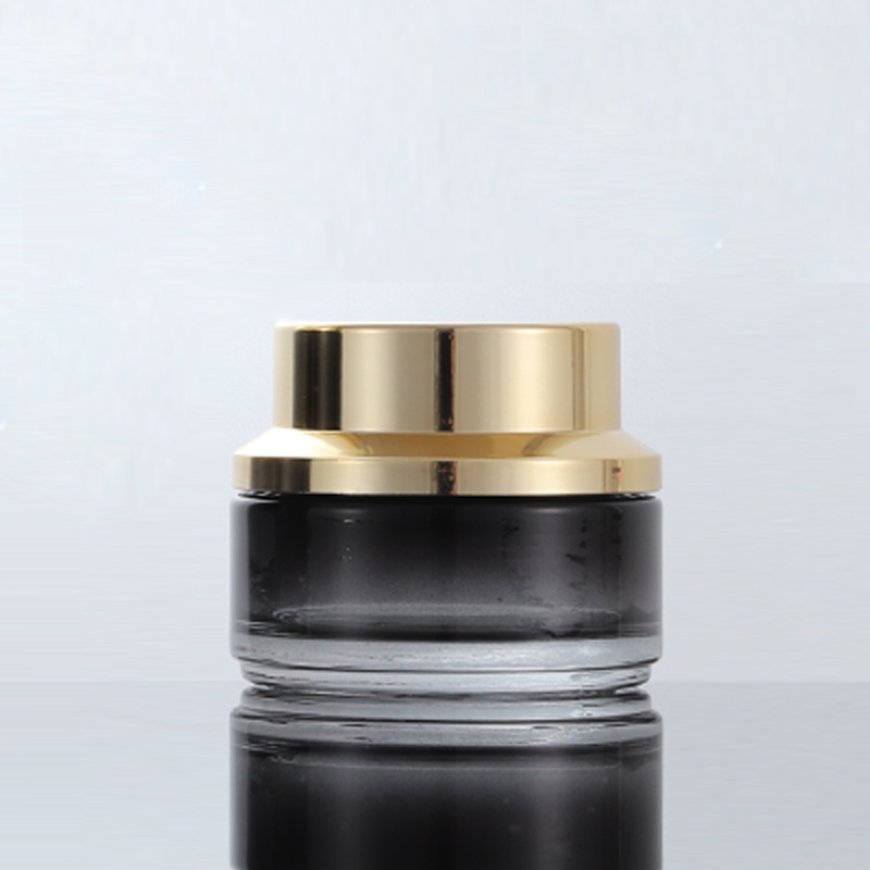 frosted cosmetic jar 50ml glass jar face cream jar with lid