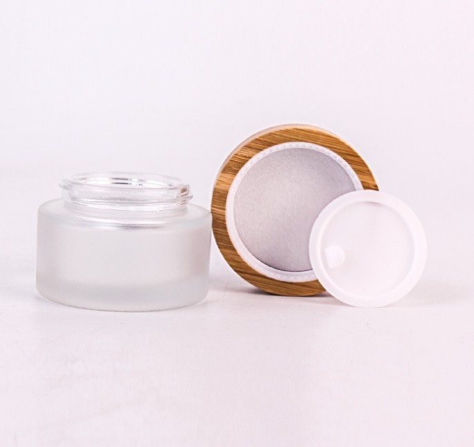 frosted cosmetic jar with65ml 125ml eye cream glass jar