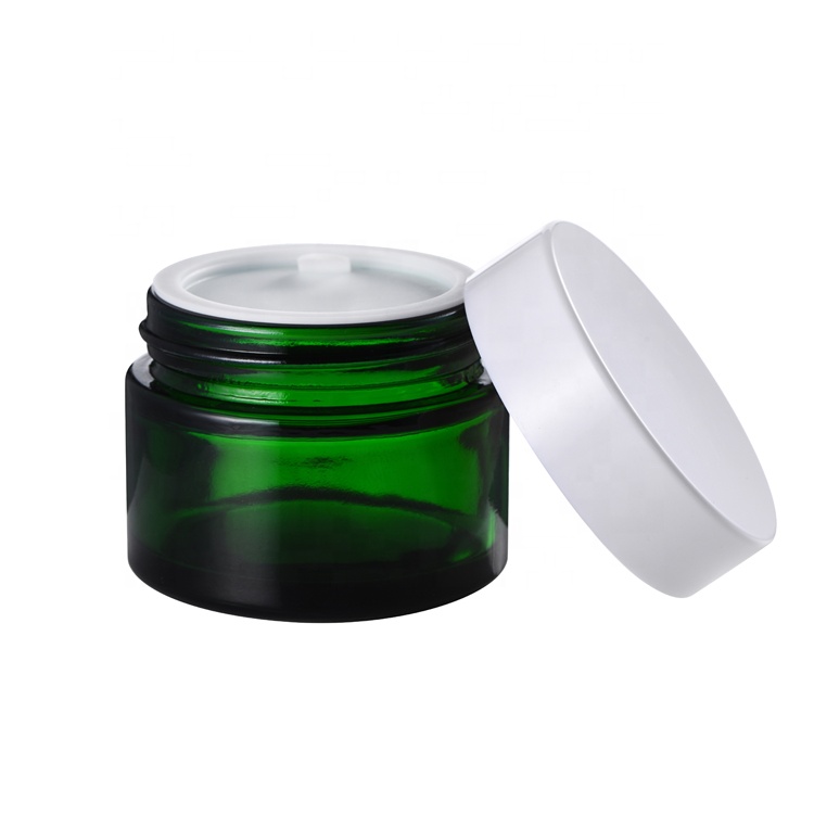 frosted cream jar glass 50ml cosmetic glass jar empty cream glass jar