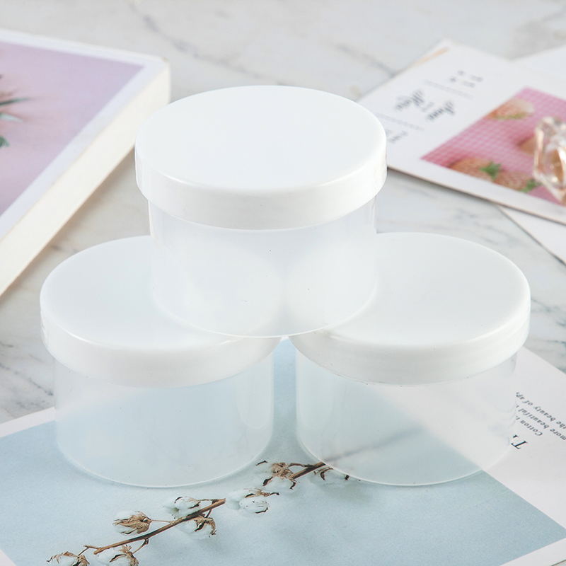 frosted jar with white lid cosmetic small cosmetic jars with scooping spoon frosted cosmetic jar with marble lid