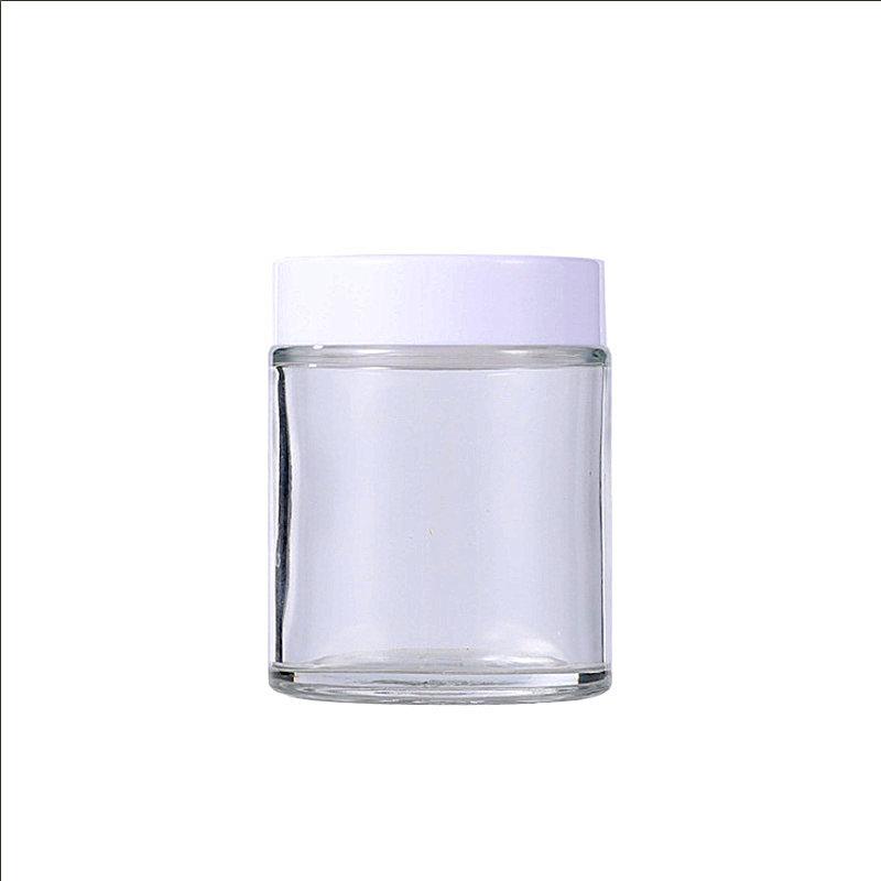 frosted luxury color silver metal gold pink white glass cosmetic jar 8oz 3oz 180 ml 30g glass cosmetic jars aluminium/gold lids