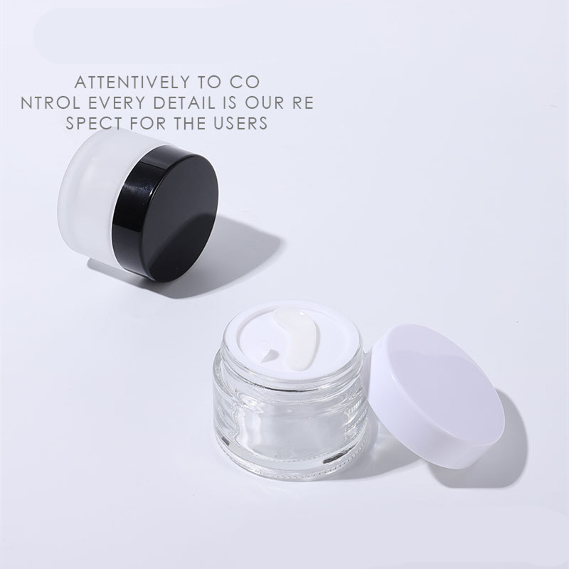 frosted luxury color silver metal gold pink white glass cosmetic jar 8oz 3oz 180 ml 30g glass cosmetic jars aluminium/gold lids