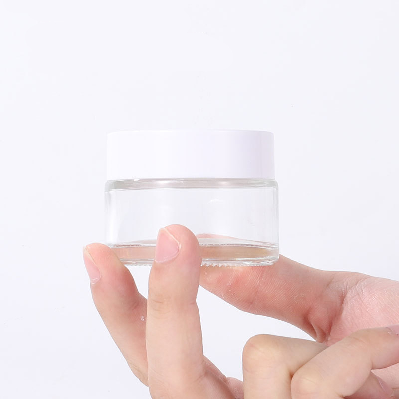 frosted luxury color silver metal gold pink white glass cosmetic jar 8oz 3oz 180 ml 30g glass cosmetic jars aluminium/gold lids
