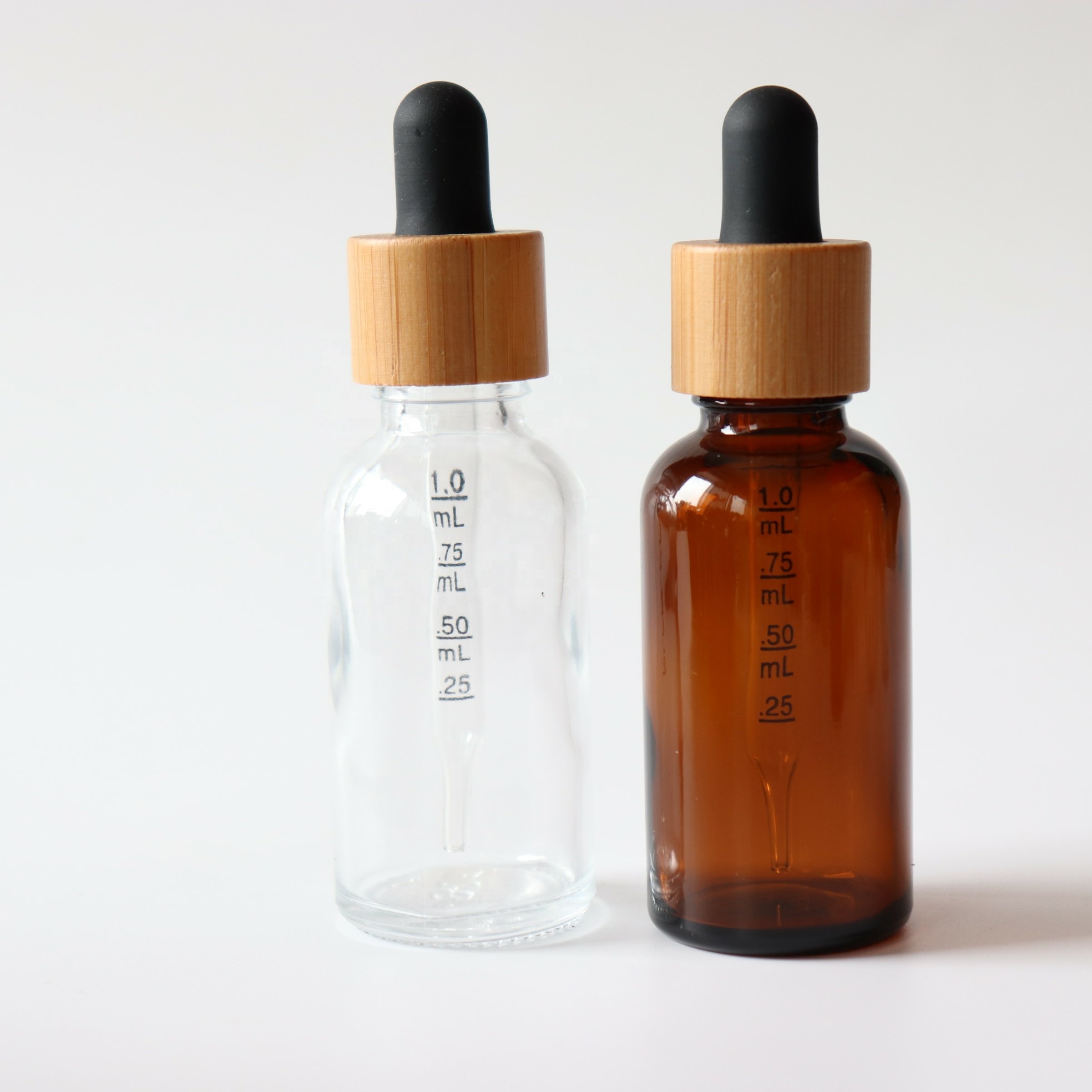 frosted matte black 30ml glass tincture bottle dropper 30 ml with bamboo cap