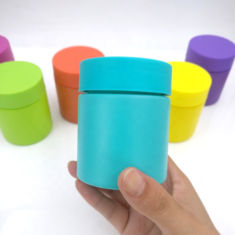 frosted matte colored tobacco container 1oz 2oz 3oz 4oz 5oz 8oz empty glass child proof jar with CR screw lid for herb nut candy